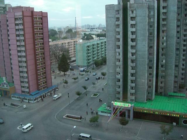 Through the window of the Koryo hotel room #1-13-02